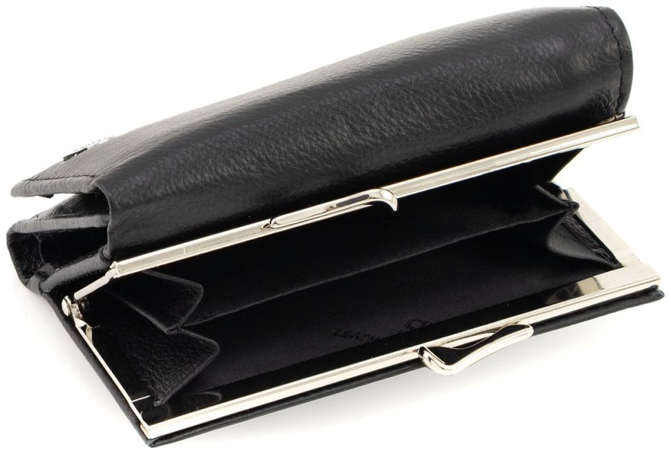 Небольшой кожаный женский кошелек ST Leather 94567 черный фото №5 Небольшой кожаный женский кошелек ST Leather 94567 черный modnotak фото №5