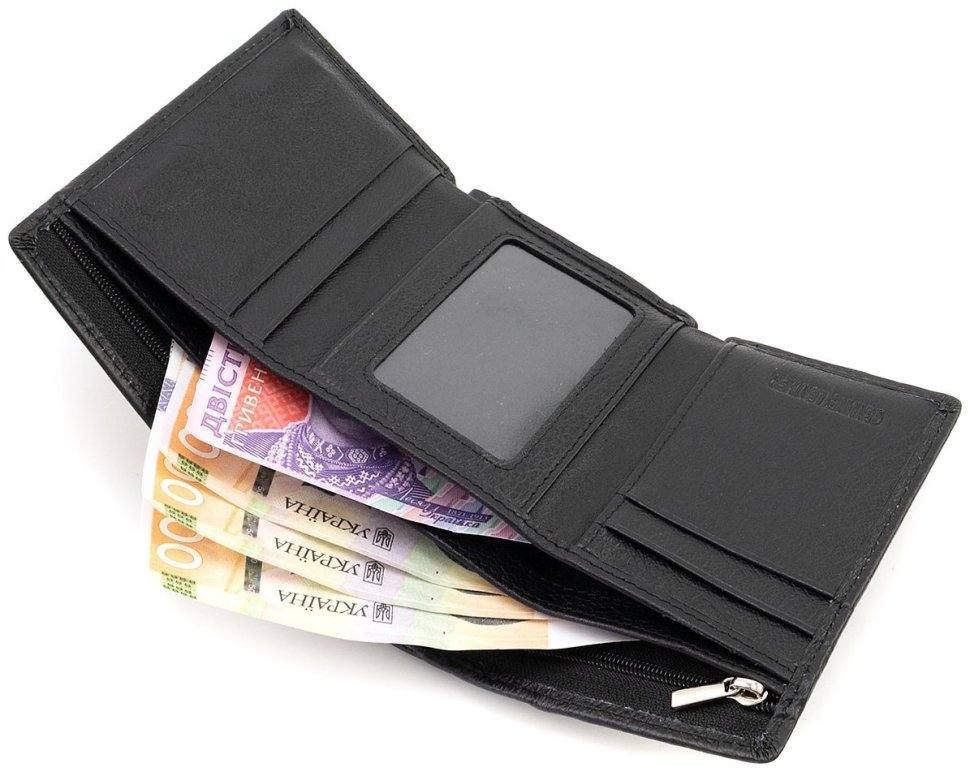 Небольшой кожаный женский кошелек ST Leather 94567 черный фото №7 Небольшой кожаный женский кошелек ST Leather 94567 черный modnotak фото №7