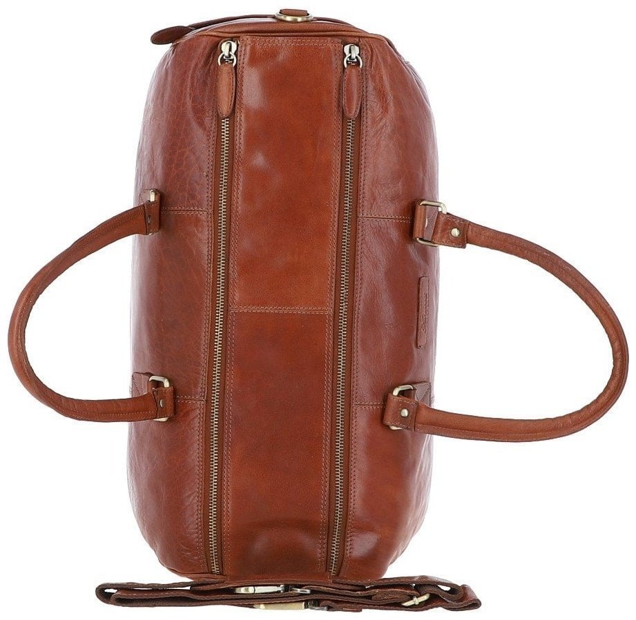 Большая дорожная сумка из натуральной гладкой кожи Ashwood G30 рыжего цвета 95467 фото №5 Большая дорожная сумка из натуральной гладкой кожи Ashwood G30 рыжего цвета 95467 modnotak фото №5