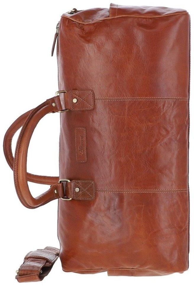 Большая дорожная сумка из натуральной гладкой кожи Ashwood G30 рыжего цвета 95467 фото №6 Большая дорожная сумка из натуральной гладкой кожи Ashwood G30 рыжего цвета 95467 modnotak фото №6