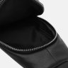 Чоловічий шкіряний слінг-рюкзак середнього розміру в чорному кольорі Ricco Grande (21421) - 5