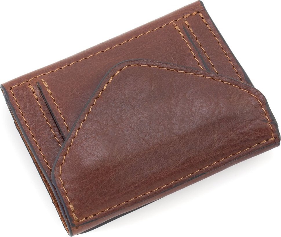 Компактний жіночий гаманець з італійської шкіри Grande Pelle (55967)