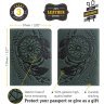 Зеленая обложка на паспорт из винтажной кожи с рисунком SHVIGEL (2413836) - 3