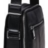 Чоловіча сумка-планшет з добротної шкіри чорного кольору на металевій блискавці Ricco Grande (19257) - 6