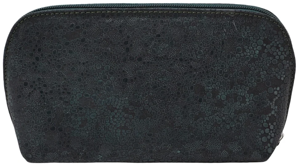 Женская косметичка из качественной зернистой кожи Desisan 106767 зеленого цвета modnotak фото №3