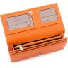 Тонкий оранжевый кошелек из натуральной кожи KARYA (16181) - 4