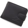 Маленькое мужское портмоне из натуральной кожи черного цвета под документы ST Leather 1767467