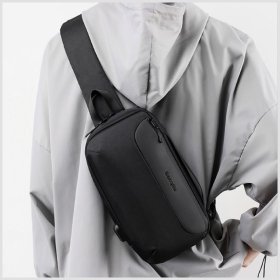 Стильная мужская сумка-слинг через плечо из текстиля Confident 77467