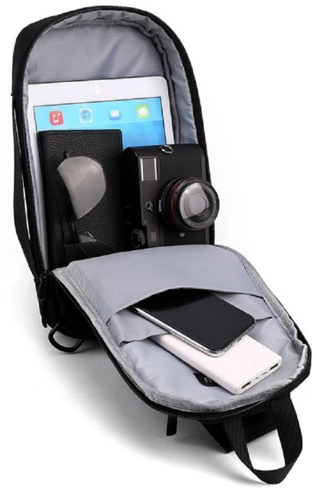 Стильная мужская сумка-слинг через плечо из текстиля Confident 77467 modnotak фото №4