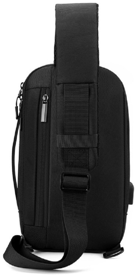 Стильная мужская сумка-слинг через плечо из текстиля Confident 77467 modnotak фото №7