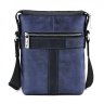 Синяя сумка-мессенджер из натуральной кожи на плечо Tom Stone (12182) - 2