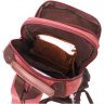 Чоловіча текстильна сумка-рюкзак бордового кольору на дві блискавки Vintage 2422170 - 5