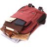 Мужская текстильная сумка-рюкзак бордового цвета на две молнии Vintage 2422170 - 6