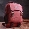 Чоловіча текстильна сумка-рюкзак бордового кольору на дві блискавки Vintage 2422170 - 7
