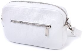 Элегантная женская сумка кросс-боди из натуральной кожи Shvigel 2422840 Белая