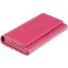 Рожевий жіночий гаманець великого розміру з натуральної шкіри з навісним клапаном Visconti 68867 - 10