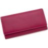 Рожевий жіночий гаманець великого розміру з натуральної шкіри з навісним клапаном Visconti 68867 - 3