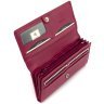 Рожевий жіночий гаманець великого розміру з натуральної шкіри з навісним клапаном Visconti 68867 - 2