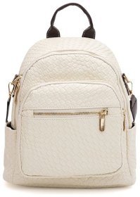 Міський жіночий рюкзак зі шкірозамінника білого кольору Monsen 88867