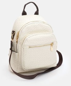 Міський жіночий рюкзак зі шкірозамінника білого кольору Monsen 88867