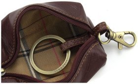 Коричнева ключниця з високоякісної натуральної шкіри на блискавці Visconti Prato 68967