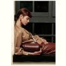 Шкіряна жіноча сумка-кроссбоді на плече бордового кольору BlankNote Cylinder 78967 - 2