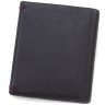 Небольшое мужское портмоне из гладкой кожи черного цвета без фиксации Visconti Brig 69067 - 3