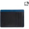 Кожаный картхолдер черно-синего цвета с RFID-защитой Visconti 69167 - 1