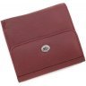 Бордовий жіночий невеликий гаманець з натуральної шкіри подвійного складання ST Leather (14014) - 3