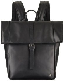 Черный рюкзак из натуральной кожи для документов и ноутбука Visconti 79467