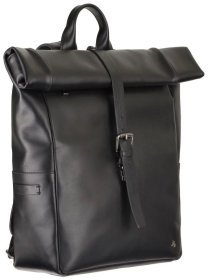 Черный рюкзак из натуральной кожи для документов и ноутбука Visconti 79467
