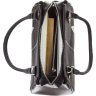 Чорна сумка на блискавці з натуральної шкіри морського ската STINGRAY LEATHER (024-18518) - 4