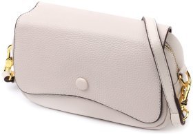 Невелика жіноча сумка через плече з натуральної шкіри молочного кольору Vintage 2422431