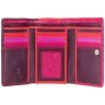 Рожево-фіолетовий жіночий гаманець потрійного складання з натуральної шкіри Visconti Bora 70668 - 3