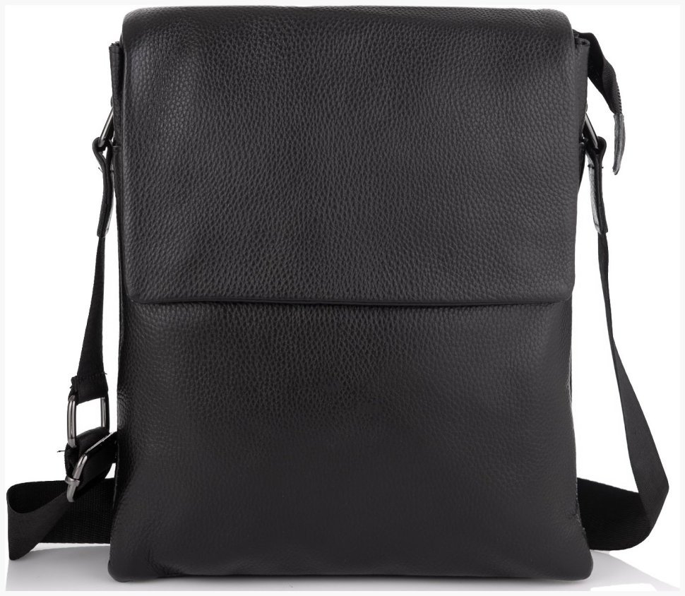 Кожаная мужская сумка планшет черного цвета Tiding Bag 90768 modnotak фото №6