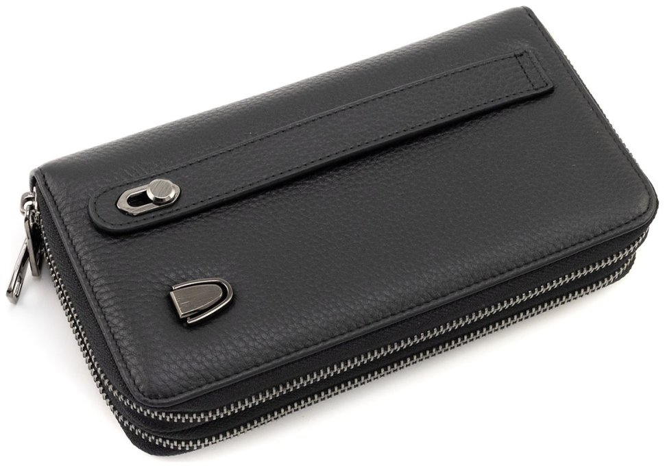 Кожаный мужской клатч черного цвета на две молнии Marco Coverna 90868 фото №6 Кожаный мужской клатч черного цвета на две молнии Marco Coverna 90868 modnotak фото №6