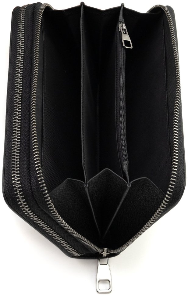 Кожаный мужской клатч черного цвета на две молнии Marco Coverna 90868 фото №2 Кожаный мужской клатч черного цвета на две молнии Marco Coverna 90868 modnotak фото №2