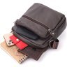 Коричневая маленькая мужская сумка-планшет из натуральной кожи Vintage (20687) - 6