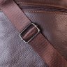 Коричневая маленькая мужская сумка-планшет из натуральной кожи Vintage (20687) - 9