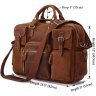 Винтажная деловая сумка коричневого цвета с карманами VINTAGE STYLE (14065) - 3
