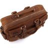 Вінтажна ділова сумка коричневого кольору з кишенями VINTAGE STYLE (14065) - 5