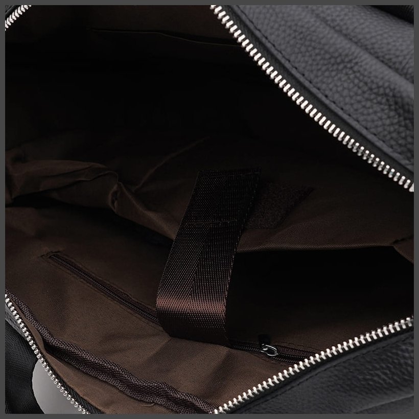 Большая мужская кожаная сумка с отсеком под ноутбук Keizer 71668