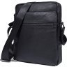 Классическая наплечная сумка планшет в черном цвете VINTAGE STYLE (14486) - 1