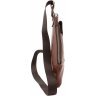 Молодежная сумка через плечо из гладкой кожи цвета коньяк Grande Pelle (10176) - 2