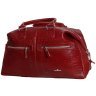 Дорожная сумка из натуральной кожи в цвете бургунди под рептилию Vip Collection 102368 modnotak фото - 2