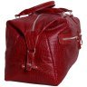 Дорожная сумка из натуральной кожи в цвете бургунди под рептилию Vip Collection 102368 modnotak фото - 4