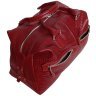 Дорожная сумка из натуральной кожи в цвете бургунди под рептилию Vip Collection 102368 modnotak фото - 6