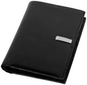 Мужской кожаный кошелек Platinum с блокнотом внутри Vip Collection 102568 (черный)