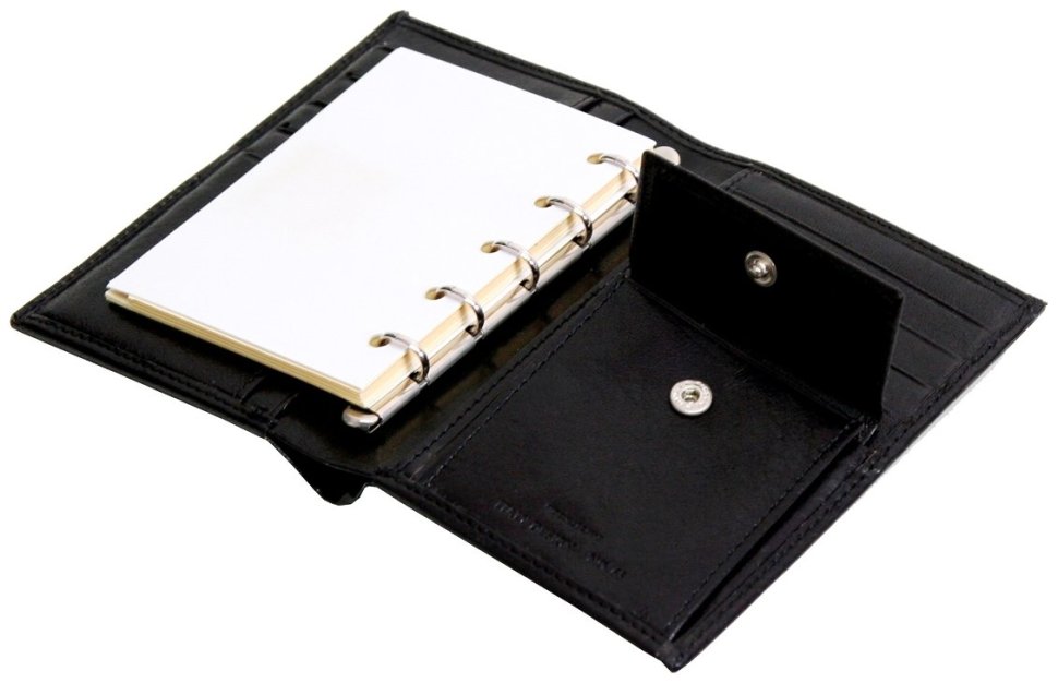 Мужской кожаный кошелек Platinum с блокнотом внутри Vip Collection 102568 (черный) фото №4 Мужской кожаный кошелек Platinum с блокнотом внутри Vip Collection 102568 (черный) modnotak фото №4