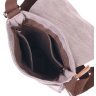Практична вертикальна чоловіча сумка з текстилю у сірому кольорі Vintage (2421266) - 3